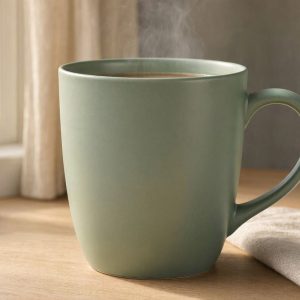 Modern Matte Ceramic Tea Mug Large Capacity Comfortable Handle For Morning Brew Hot Chocolate Green Tea